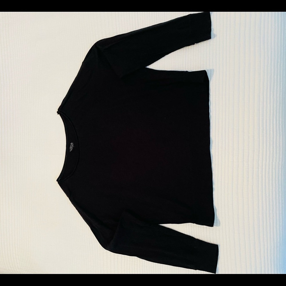 VINCE 100% Pima Cotton Navy long sleeve EUC